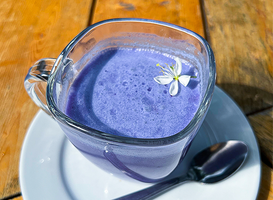 Lavender Moon Mylk in a mug