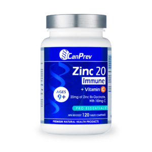 CanPrev Zinc 20 Immune + Vitamin C bottle