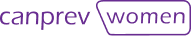 CanPrev Women logo in purple, with 'canprev' text and a purple rounded badge around 'women'.
